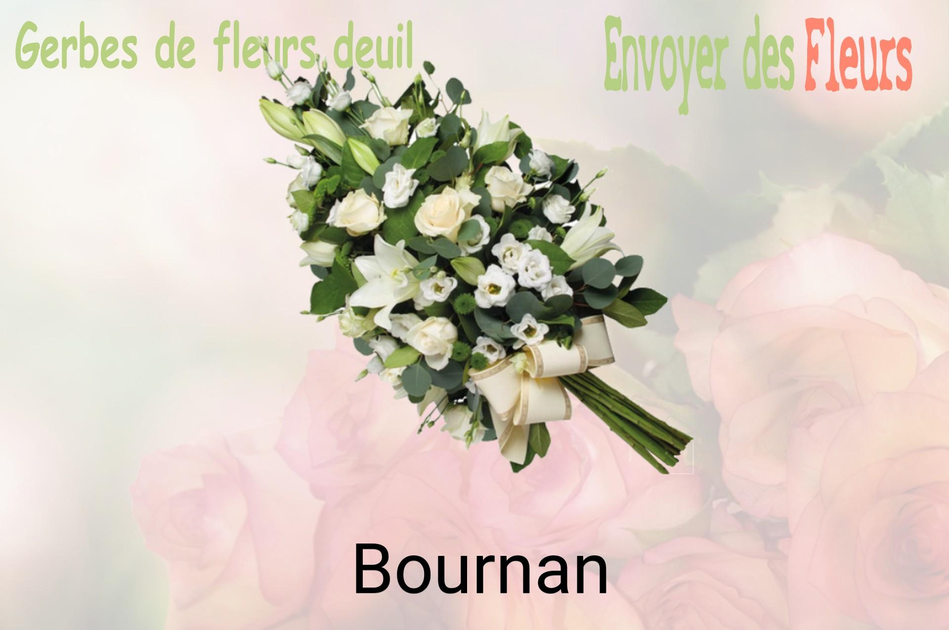 Gerbe de fleurs de deuil livrée à Bournan